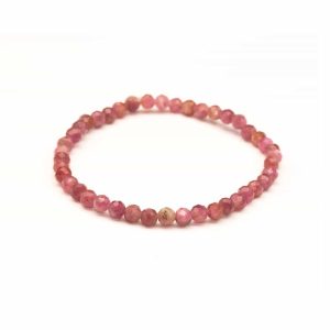 Stone bracelet Pink Tourmaline Faceted 4mm