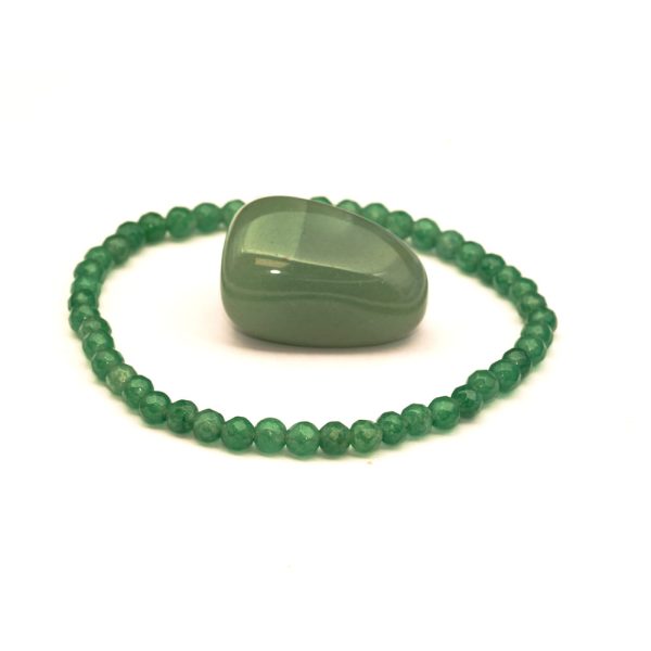 Stone Bracelet Green Aventurine Faceted 4mm