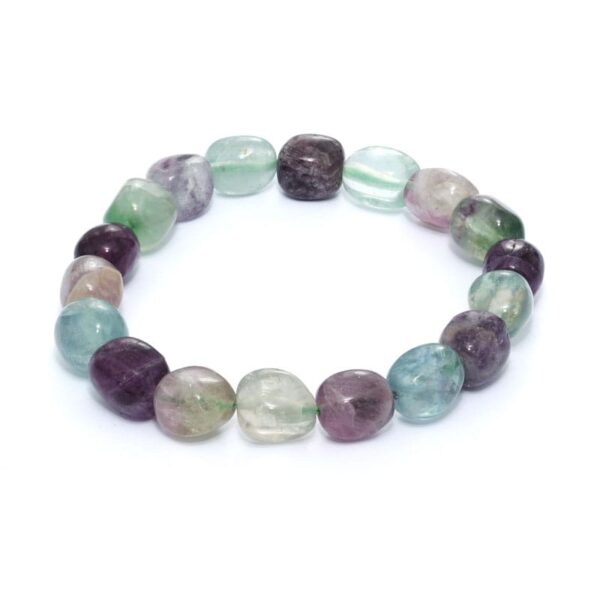 Fluorit armband, Trumlade – stenarmband i natursten