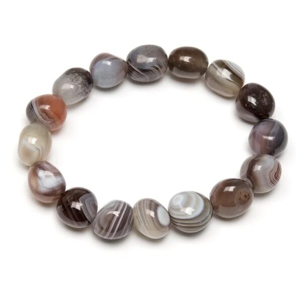 Botswana-agat armband, Trumlade – stenarmband i natursten