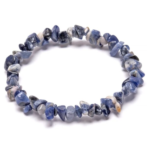 Sodalit armband med chips – stenarmband i natursten