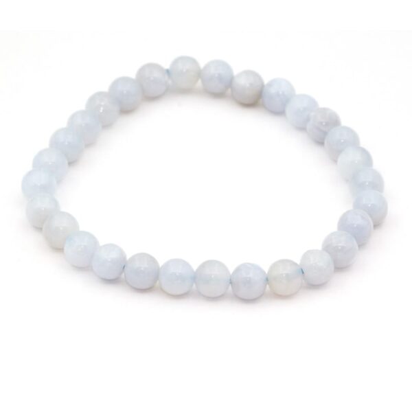 Blå bandagat armband 6 mm – stenarmband i natursten