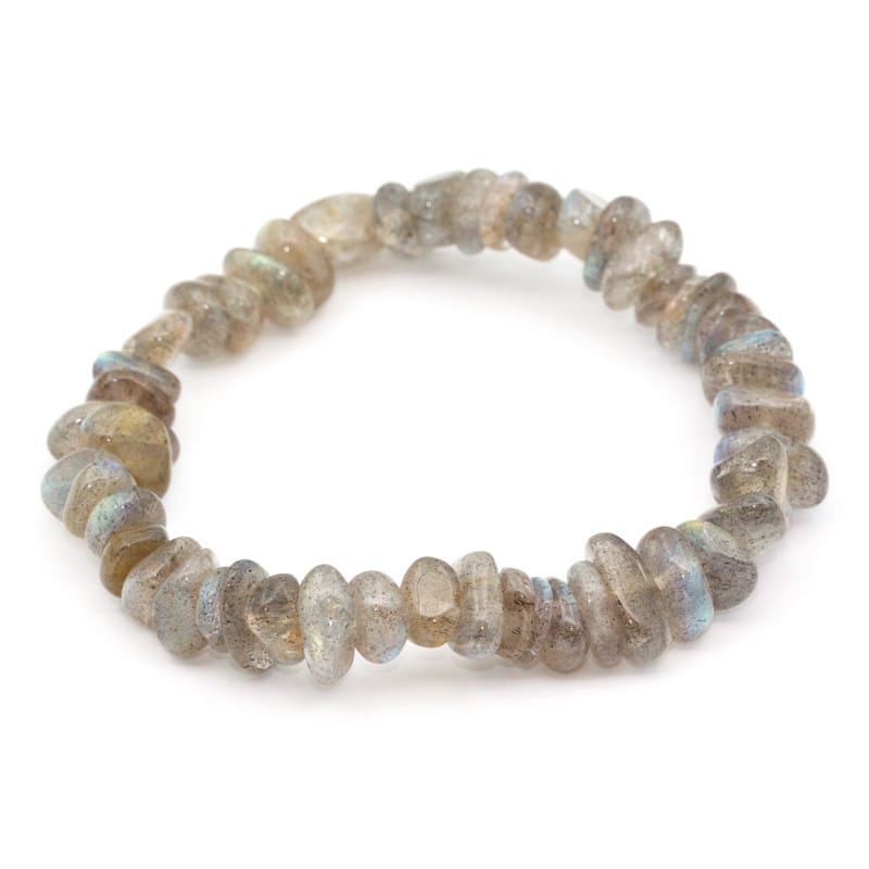 Labradorit armband med chips – stenarmband i natursten