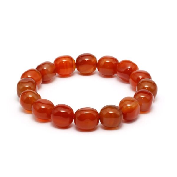 Karneol armband, Trumlade – stenarmband i natursten