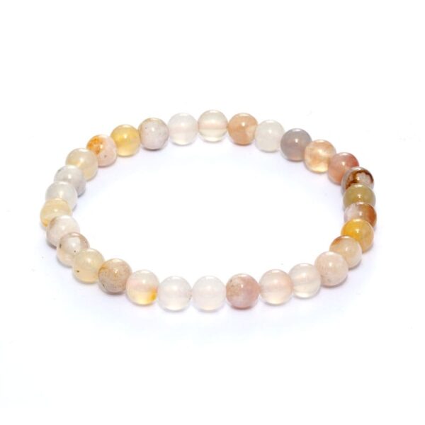 Blomsteragat armband 6 mm – stenarmband i natursten