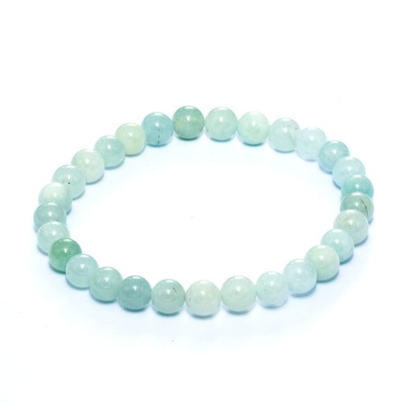 Akvamarin armband 6 mm – stenarmband i natursten