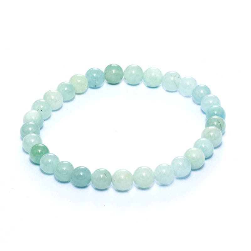 Akvamarin armband 6 mm – stenarmband i natursten