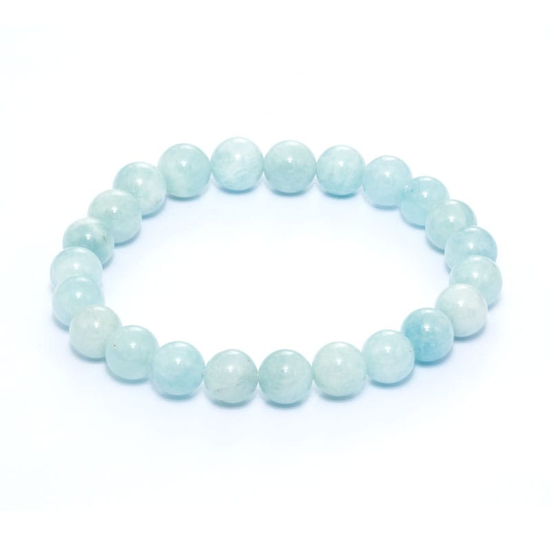 Akvamarin armband 8 mm – stenarmband i natursten