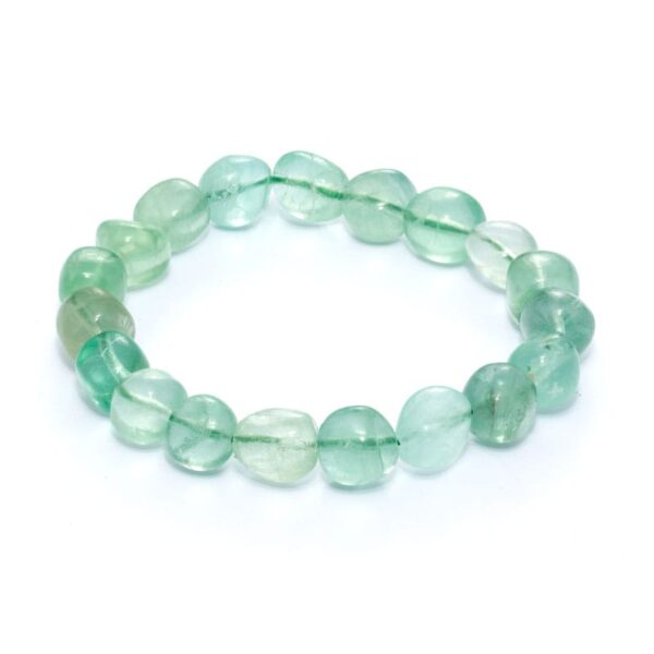 Grön fluorit armband, Trumlade – stenarmband i natursten