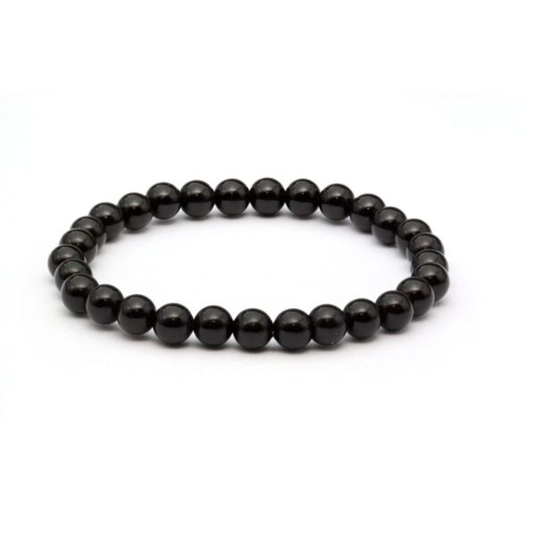 Svart obsidian armband 6 mm – stenarmband i natursten