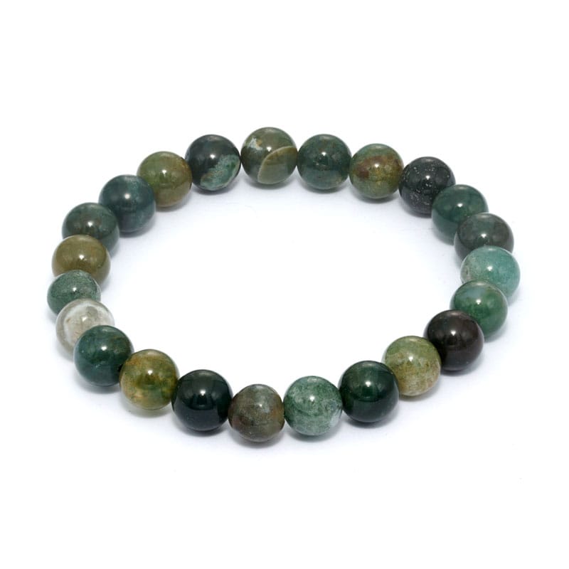 Mossagat armband 8 mm – stenarmband i natursten