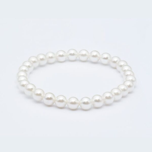 Pärlemor armband 6 mm – stenarmband i natursten