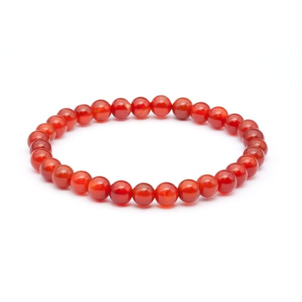 Karneol armband 6 mm – stenarmband i natursten