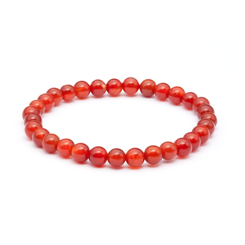 Karneol armband 6 mm – stenarmband i natursten