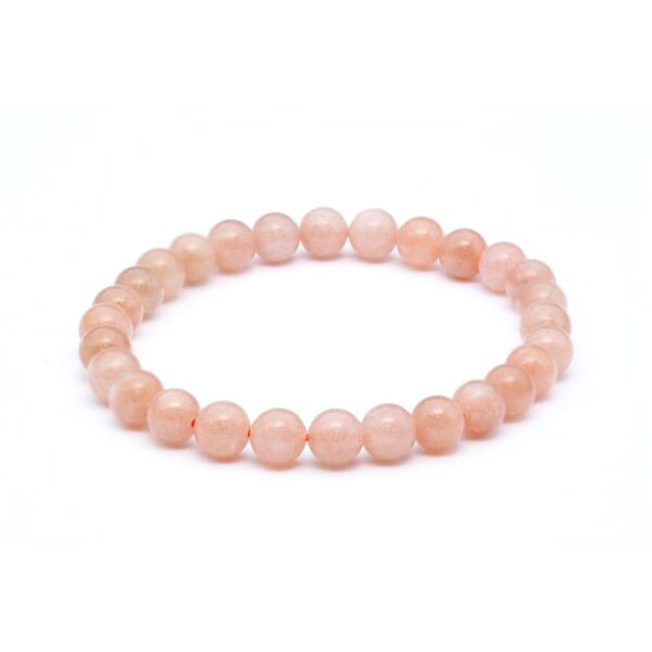 Persikomånsten armband 6 mm – stenarmband i natursten