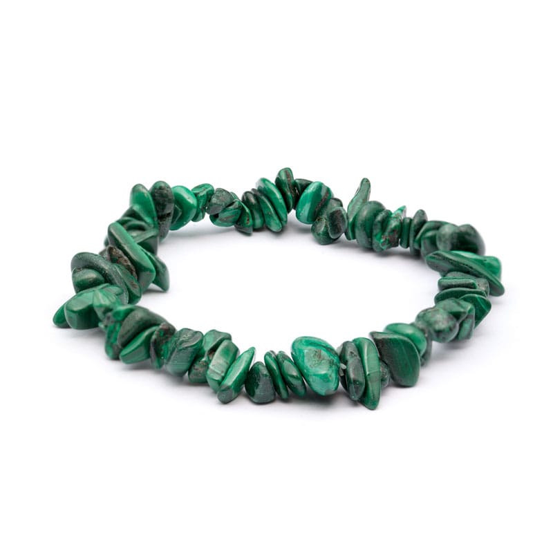 Malakit armband med chips – stenarmband i natursten