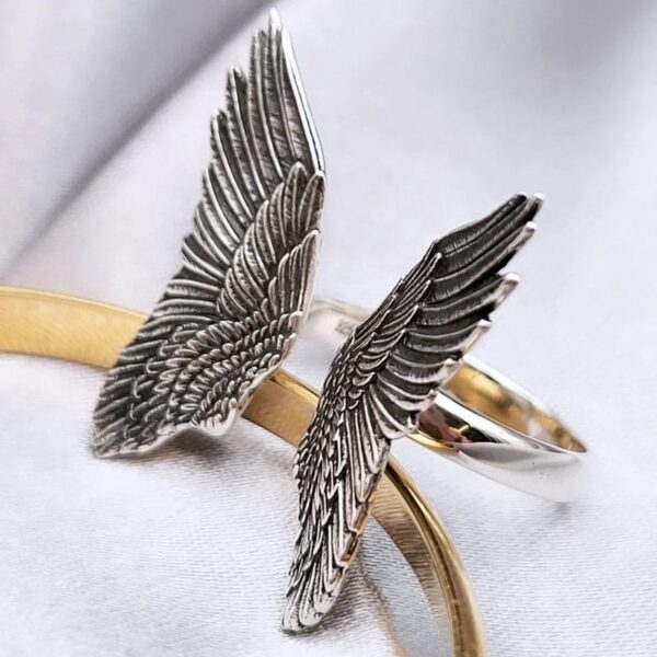 Änglavingar silverring