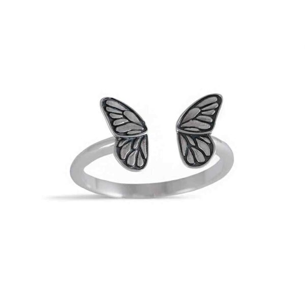 Fjärilsvingar silverring