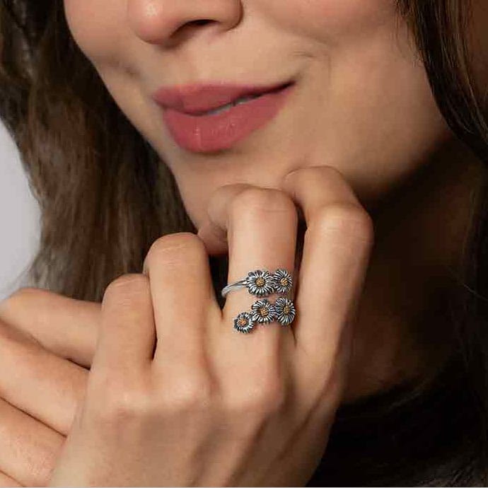Tusensköna silverring