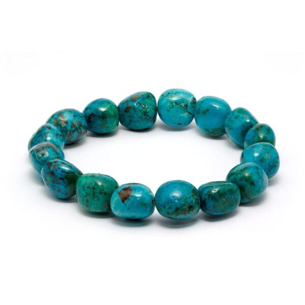 Krysokolla armband, Trumlade – stenarmband i natursten