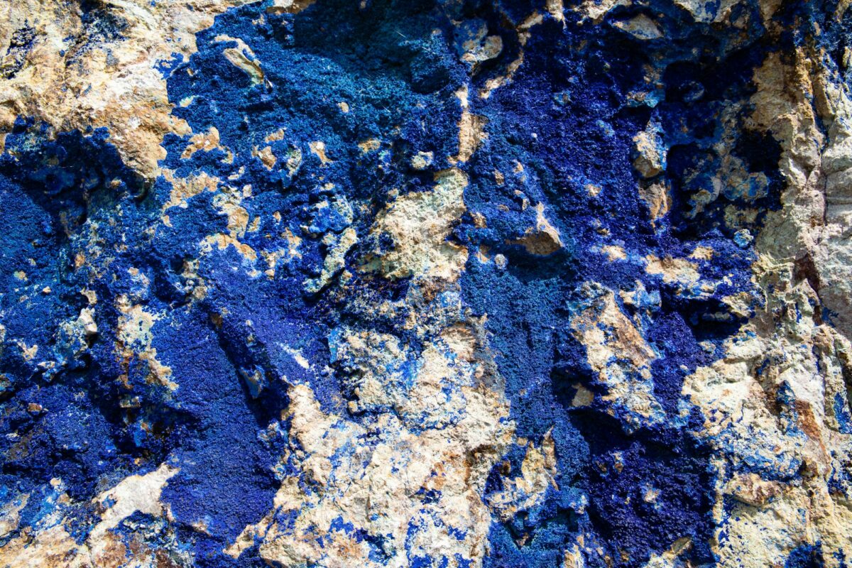 Lapis lazuli sten i närbild