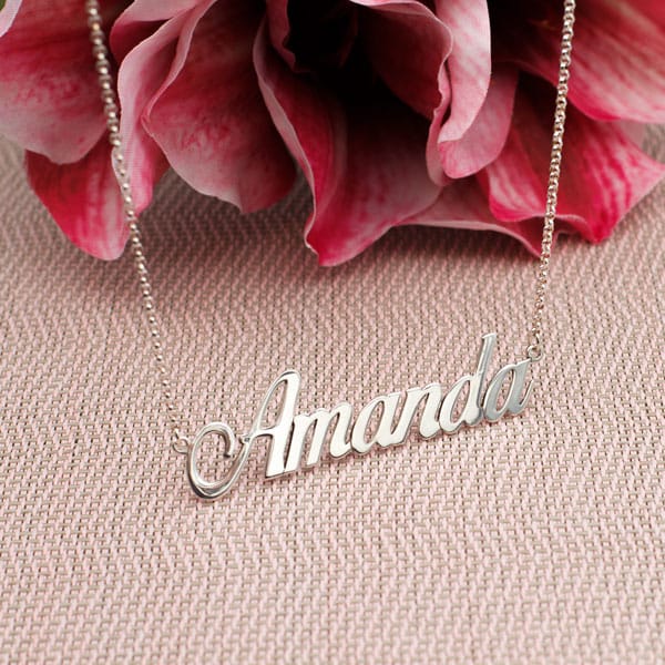Namnhalsband Amanda i silver